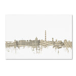 Trademark Fine Art ''Washington DC Skyline Sheet Music'' by Michael Tompsett 12" x 19" Canvas Art (MT0841-C1219GG)