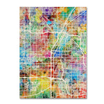 Trademark Fine Art ''Las Vegas City Street Map'' by Michael Tompsett 35" x 47" Canvas Art (MT0855-C3547GG)