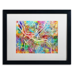 Trademark Fine Art ''Philadelphia Street Map IV'' by Michael Tompsett 16" x 20" White Matted Black Frame (MT0860-B1620MF)