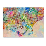 Trademark Fine Art ''Toronto Street Map'' by Michael Tompsett 35" x 47" Canvas Art (MT0863-C3547GG)
