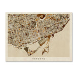 Trademark Fine Art ''Toronto Street Map'' by Michael Tompsett 24" x 32" Canvas Art (MT0864-C2432GG)