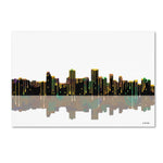 Trademark Fine Art ''Anchorage Alaska Skyline'' by Marlene Watson 30" x 47" Canvas Art (MW0038-C3047GG)