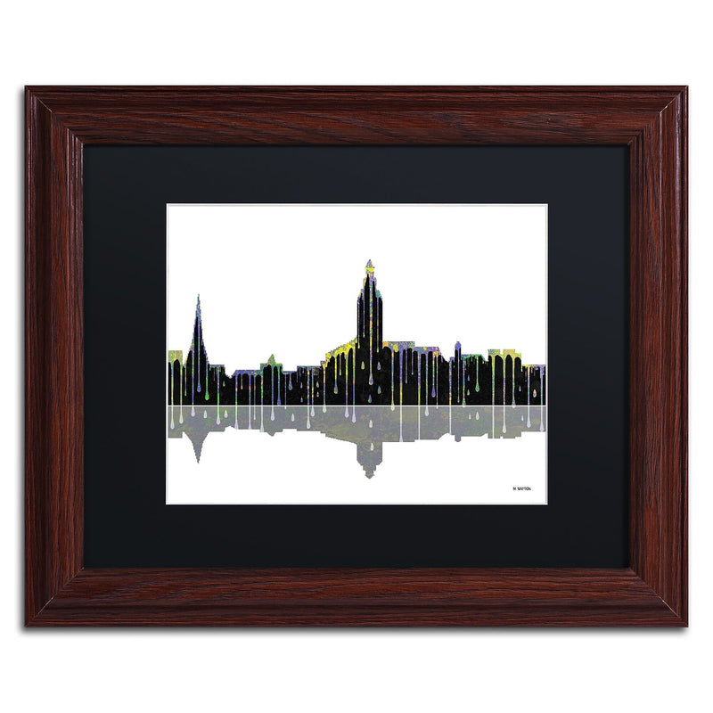 Trademark Fine Art ''Annapolis Maryland Skyline'' by Marlene Watson 11" x 14" Wood Frame (MW0039-W1114BMF)