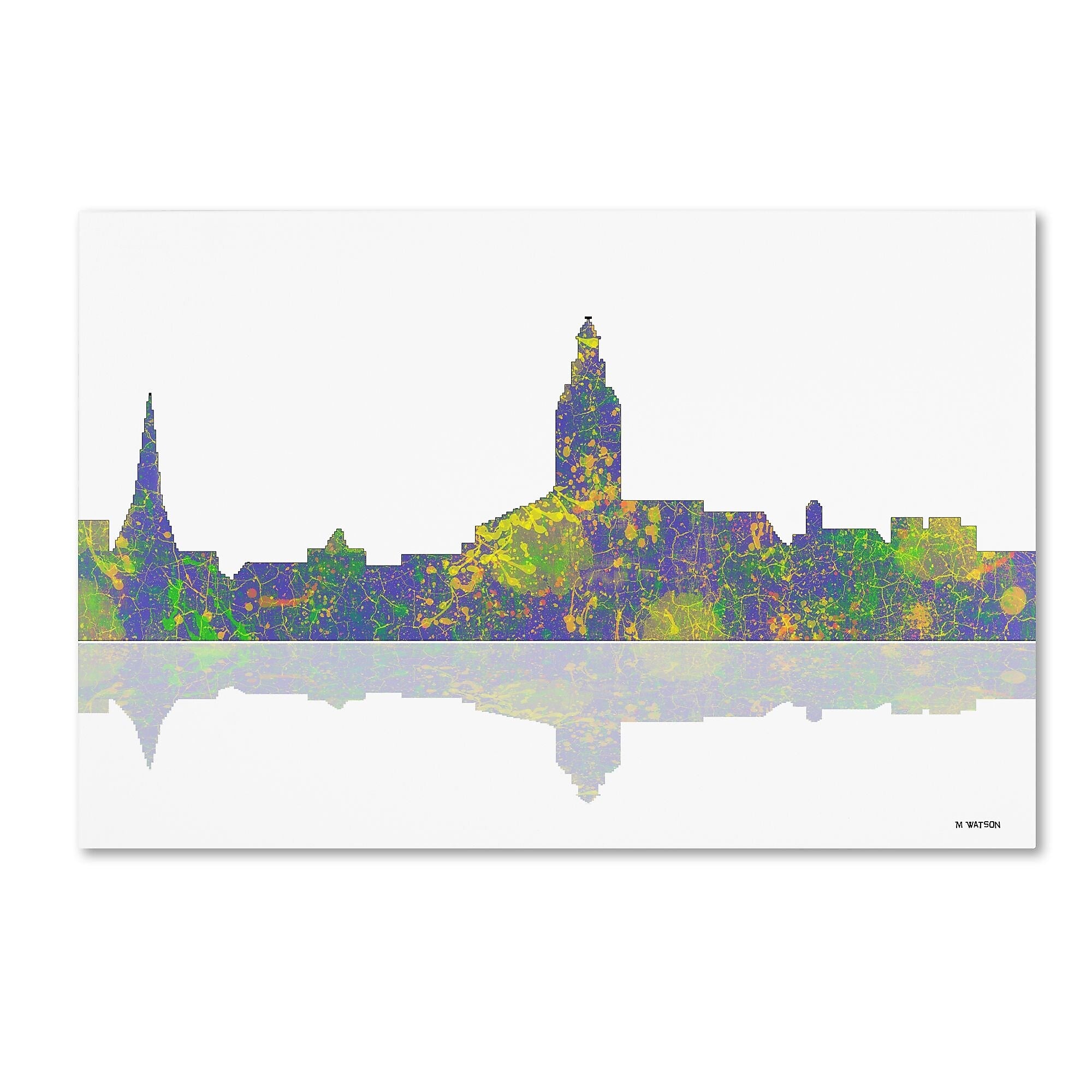 Trademark Fine Art ''Annapolis Maryland Skyline'' by Marlene Watson 30" x 47" Canvas Art (MW0040-C3047GG)