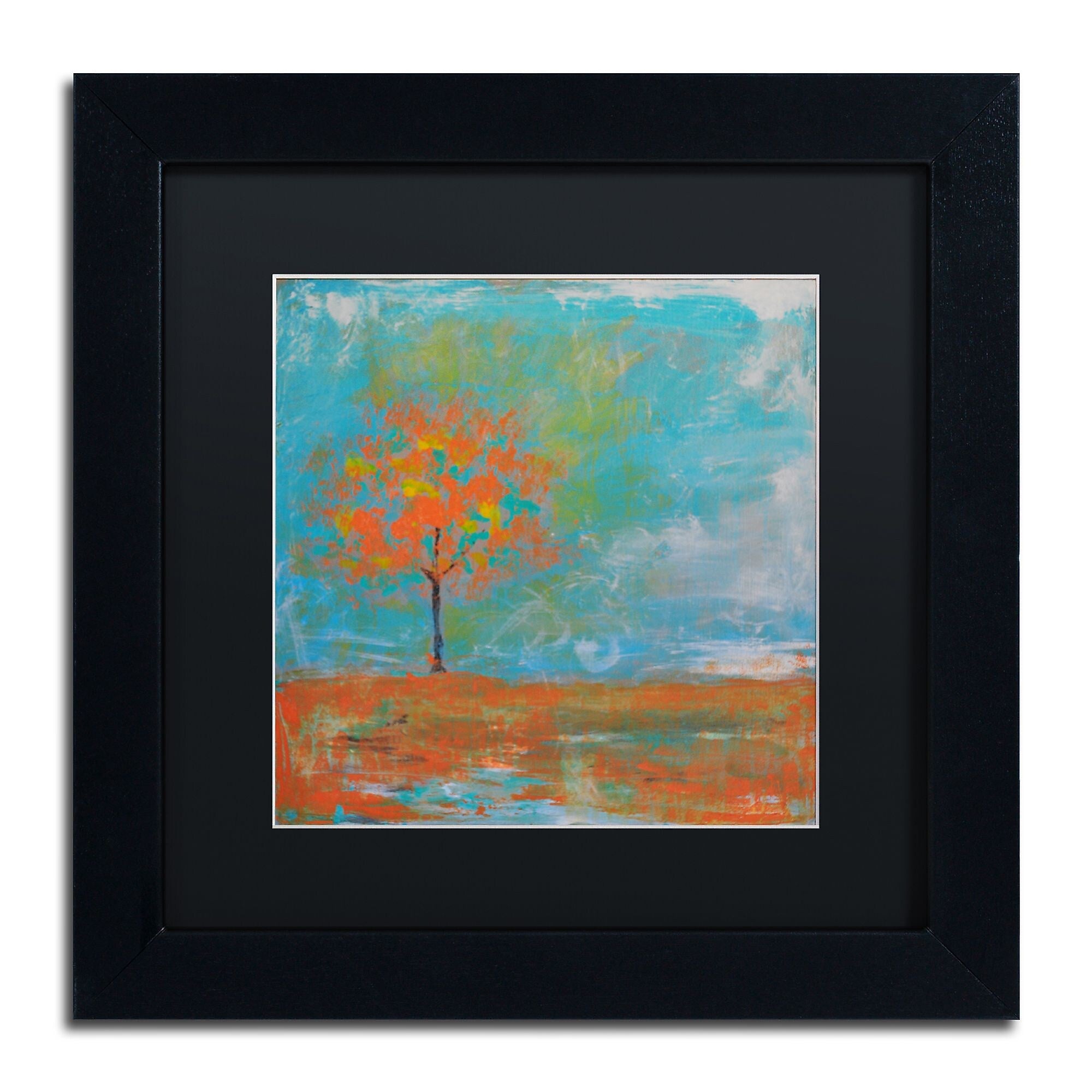 Trademark Fine Art ''Autumn'' by Nicole Dietz 11" x 11" Black Matted Black Frame (ND088-B1111BMF)