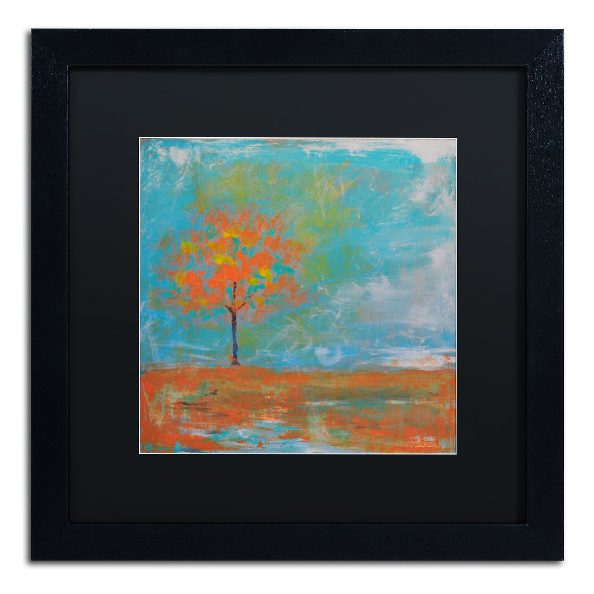 Trademark Fine Art ''Autumn'' by Nicole Dietz 16" x 16" Black Matted Black Frame (ND088-B1616BMF)
