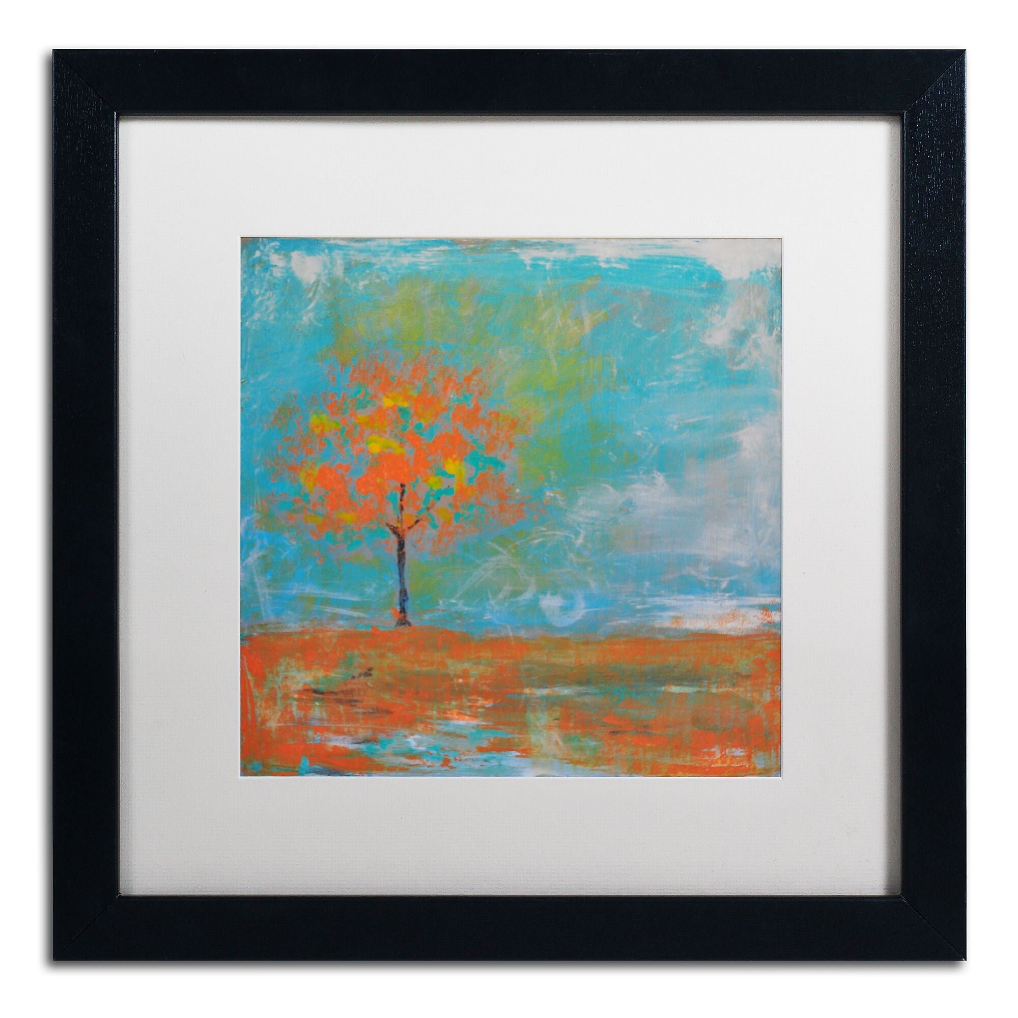 Trademark Fine Art ''Autumn'' by Nicole Dietz 16" x 16" White Matted Black Frame (ND088-B1616MF)