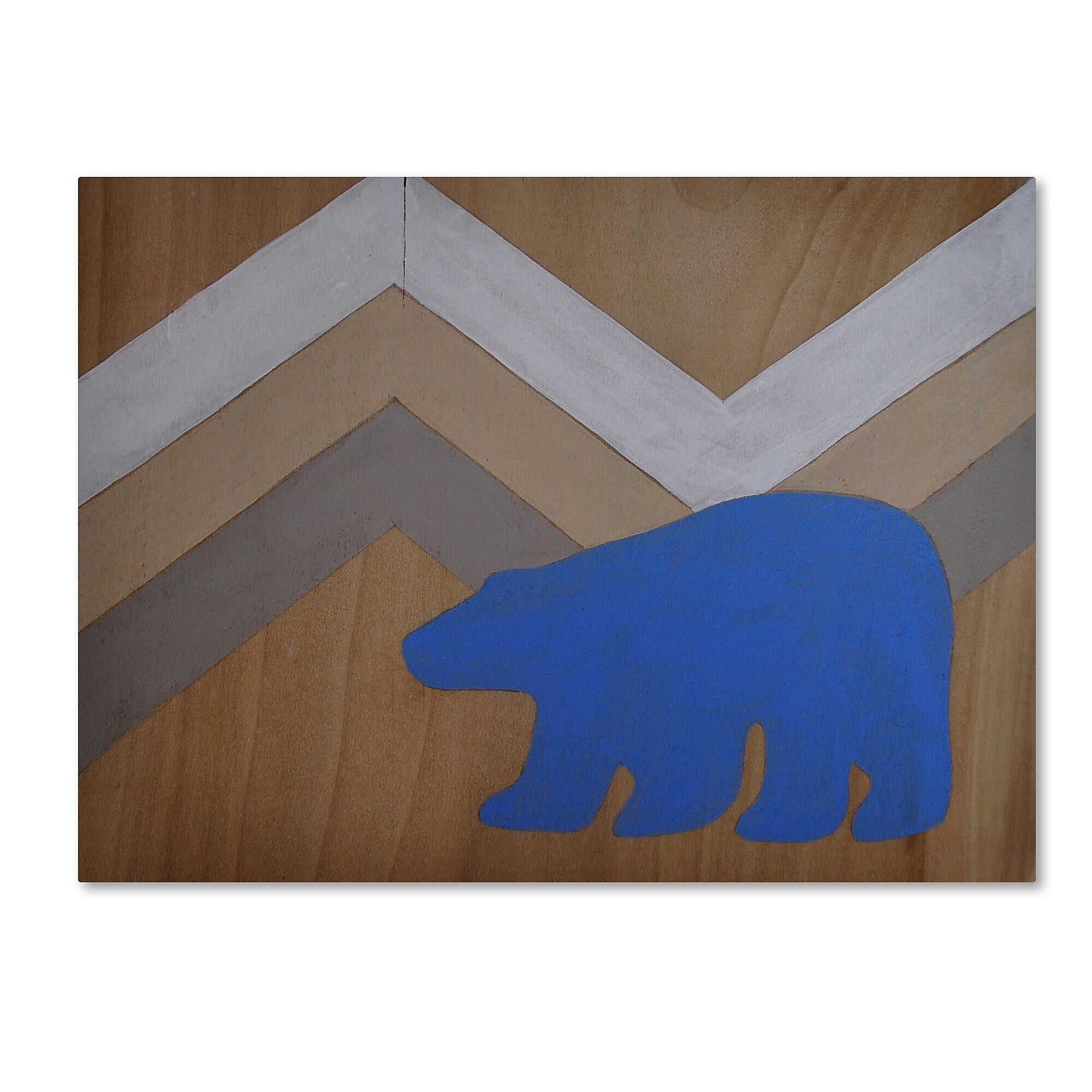 Trademark Fine Art ''Blue Polar Bear'' by Nicole Dietz 14" x 19" Canvas Art (ND091-C1419GG)