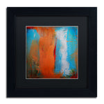 Trademark Fine Art ''Orange Swatch'' by Nicole Dietz 11" x 11" Black Matted Black Frame (ND097-B1111BMF)
