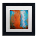 Trademark Fine Art ''Orange Swatch'' by Nicole Dietz 11" x 11" White Matted Black Frame (ND097-B1111MF)