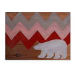 Trademark Fine Art ''Polar Bear Red'' by Nicole Dietz 14" x 19" Canvas Art (ND098-C1419GG)