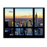Trademark Fine Art ''Window View NYC Sunset 2'' by Philippe Hugonnard 35" x 47" Canvas Art (PH0002-C3547GG)
