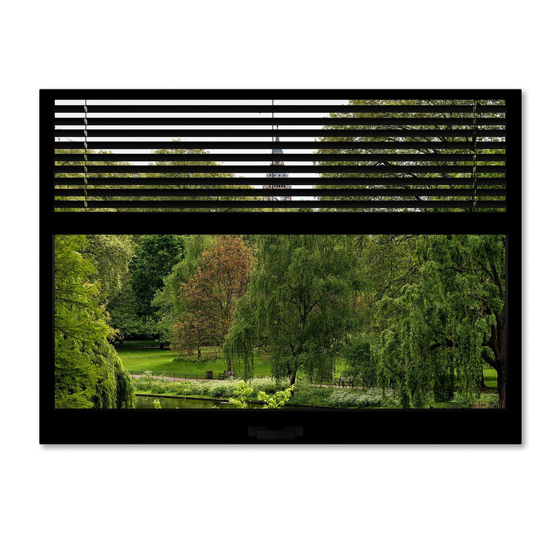 Trademark Fine Art ''Window View St James's Park 2'' by Philippe Hugonnard 24" x 32" Canvas Art (PH0017-C2432GG)
