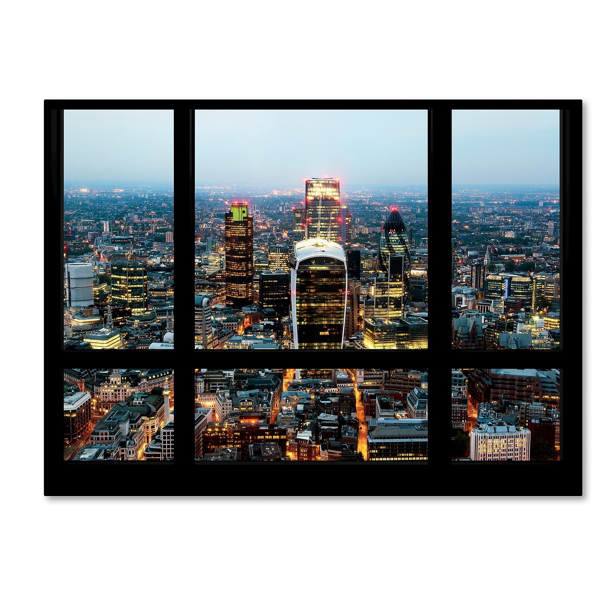 Trademark Fine Art ''Window View London City 2'' by Philippe Hugonnard 35" x 47" Canvas Art (PH0045-C3547GG)