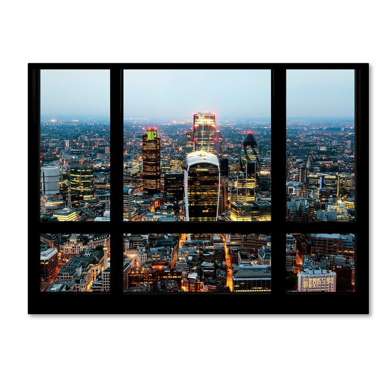 Trademark Fine Art ''Window View London City 2'' by Philippe Hugonnard 35" x 47" Canvas Art (PH0045-C3547GG)