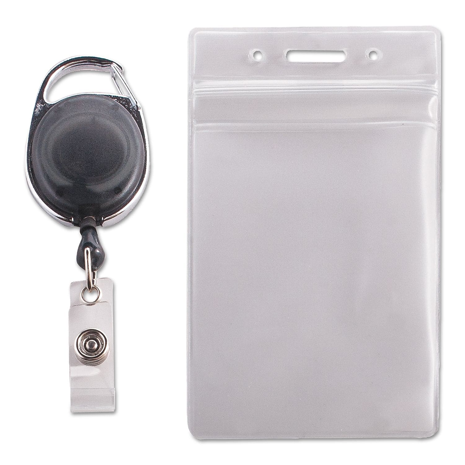 Advantus Belt Clip & ID Badge Holder, Clear, 10/Pack (AVT91129)