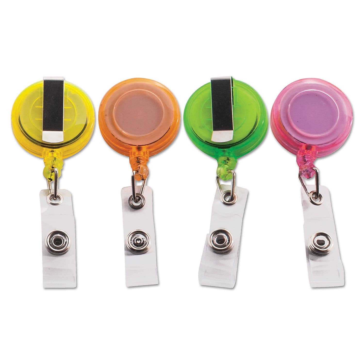 Advantus Deluxe Retractable Id Card Reel, 30" Extension, Assorted Colors, 20/pack