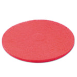 Boardwalk Standard 12" Diameter Buffing Floor Pads, Red, 5/carton
