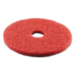 Premier Buffing Floor Machine Pad, Red, 18", 5/Case