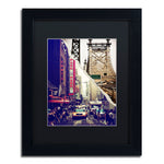 Trademark Fine Art ''NYC Traffic'' by Philippe Hugonnard 11" x 14" Black Matted Black Frame (PH0077-B1114BMF)