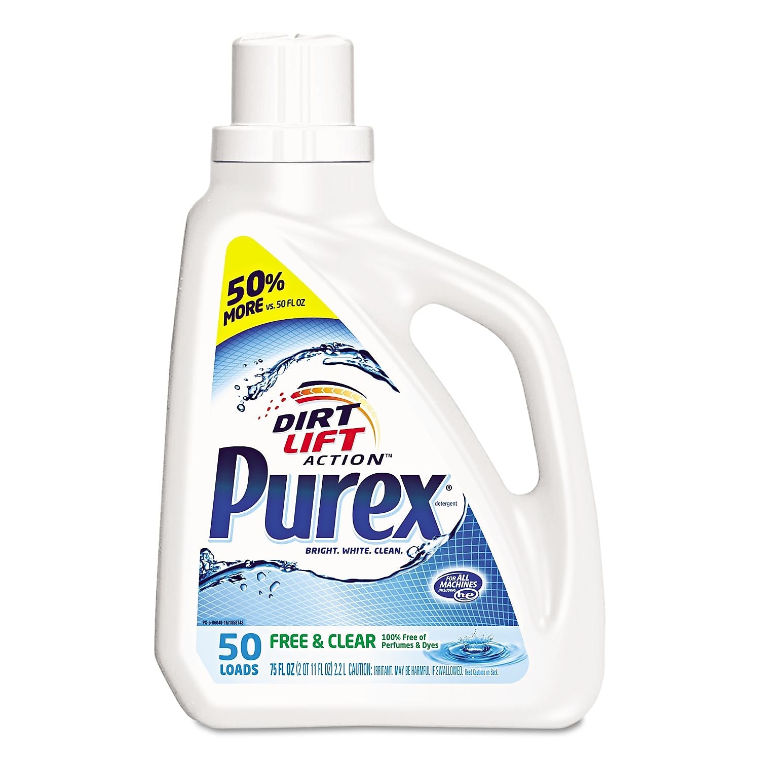 Purex Free & Clear HE Liquid Laundry Detergent, 50 Loads, 75 oz. (DIA2420006040EA)