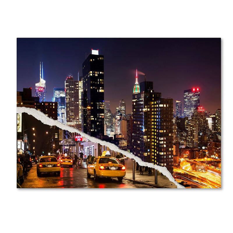 Trademark Fine Art ''Life Taxis in New York'' by Philippe Hugonnard 18" x 24" Canvas Art (PH0091-C1824GG)