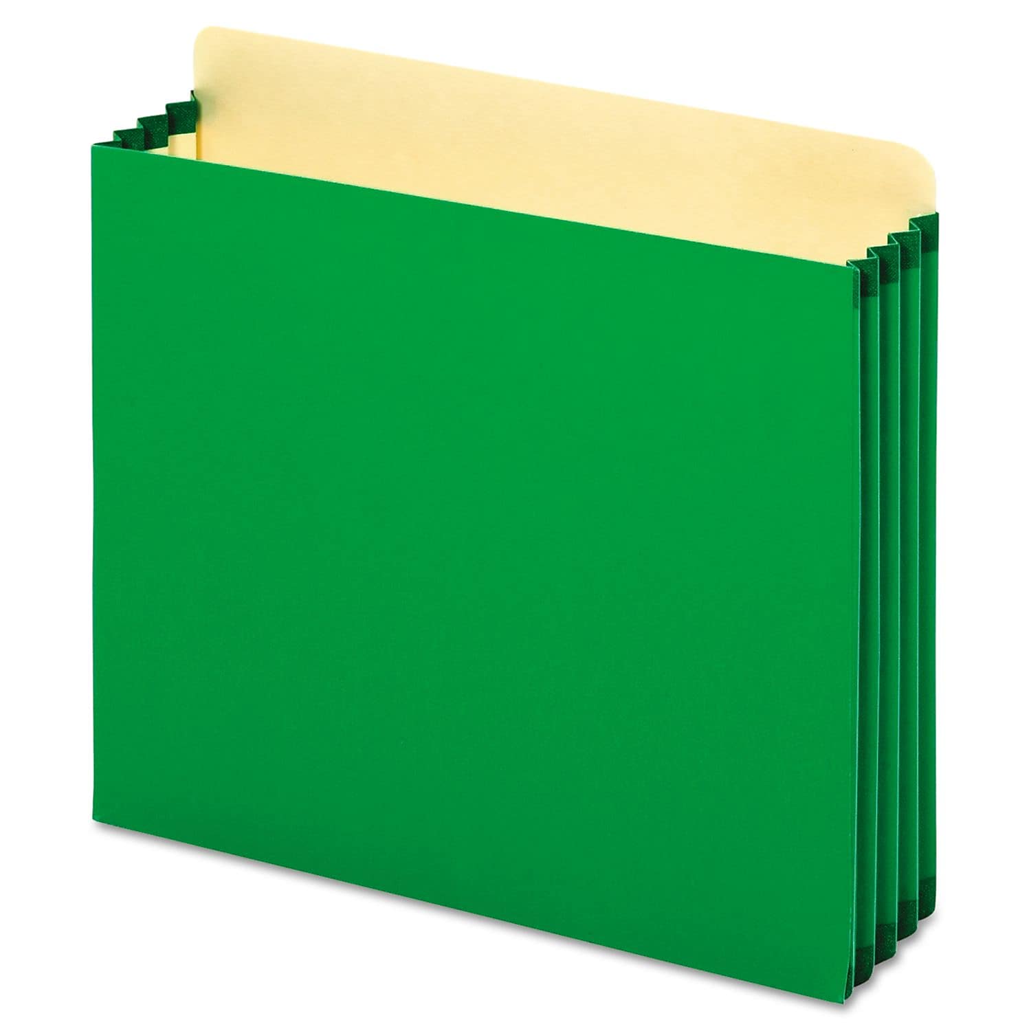 Pendaflex Reinforced File Pocket, 3 1/2" Expansion, Letter Size, Green (FC1524P GRE)
