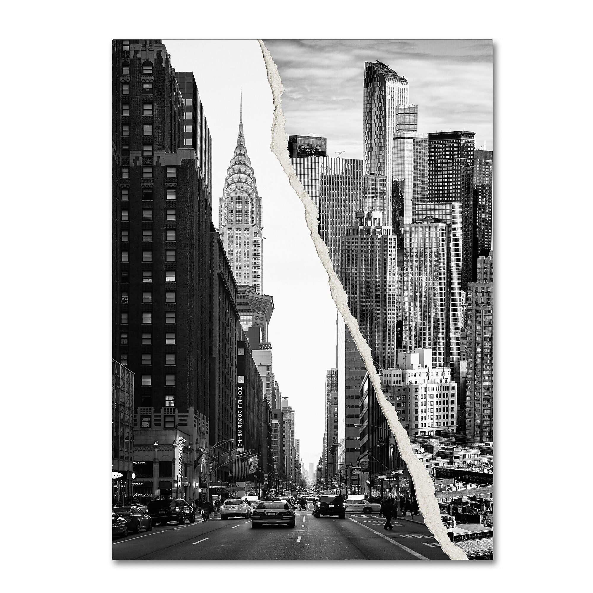 Trademark Fine Art ''Downtown City'' by Philippe Hugonnard 35" x 47" Canvas Art (PH0093-C3547GG)