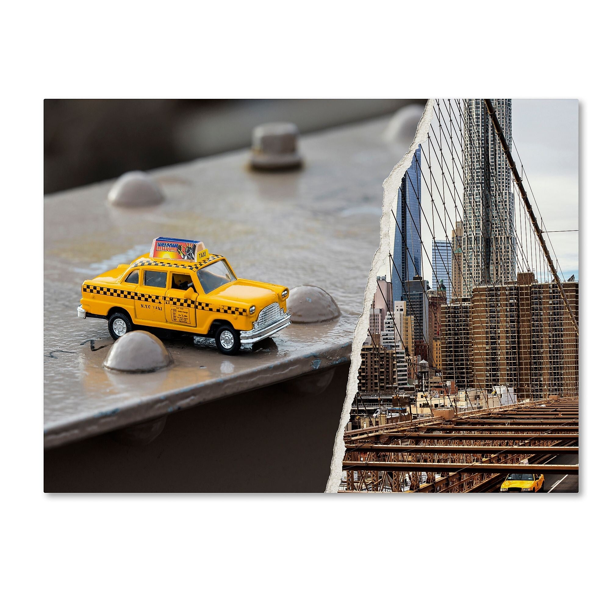 Trademark Fine Art ''NYC Taxi'' by Philippe Hugonnard 35" x 47" Canvas Art (PH0095-C3547GG)