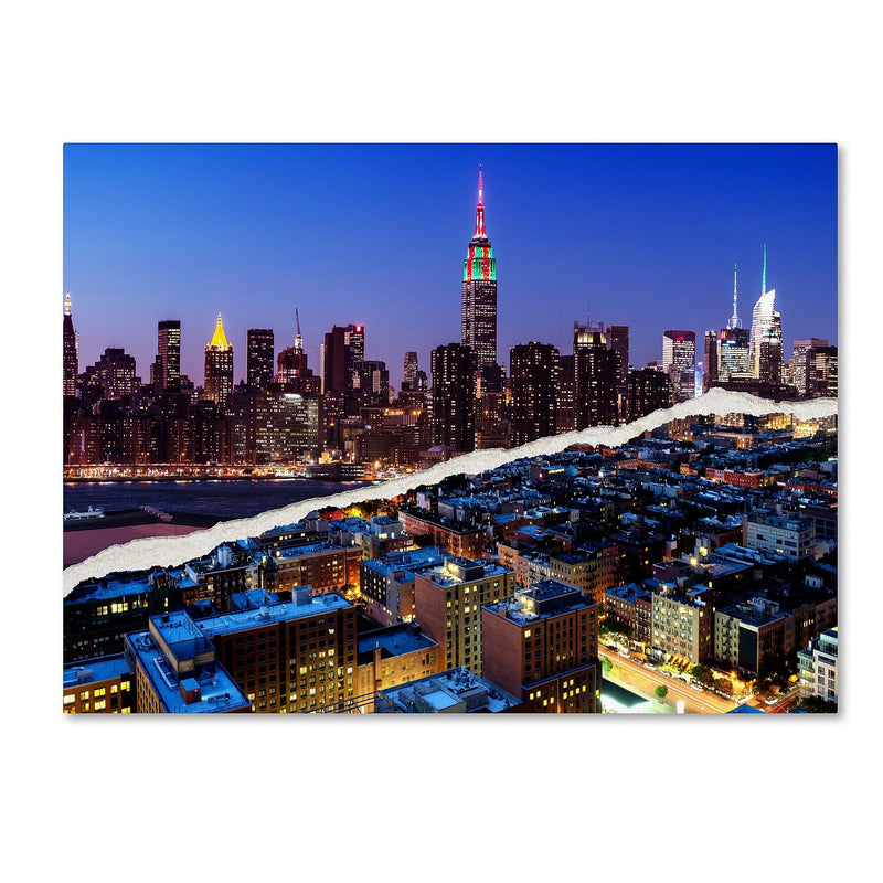 Trademark Fine Art ''Downtown City at Night'' by Philippe Hugonnard 18" x 24" Canvas Art (PH0096-C1824GG)