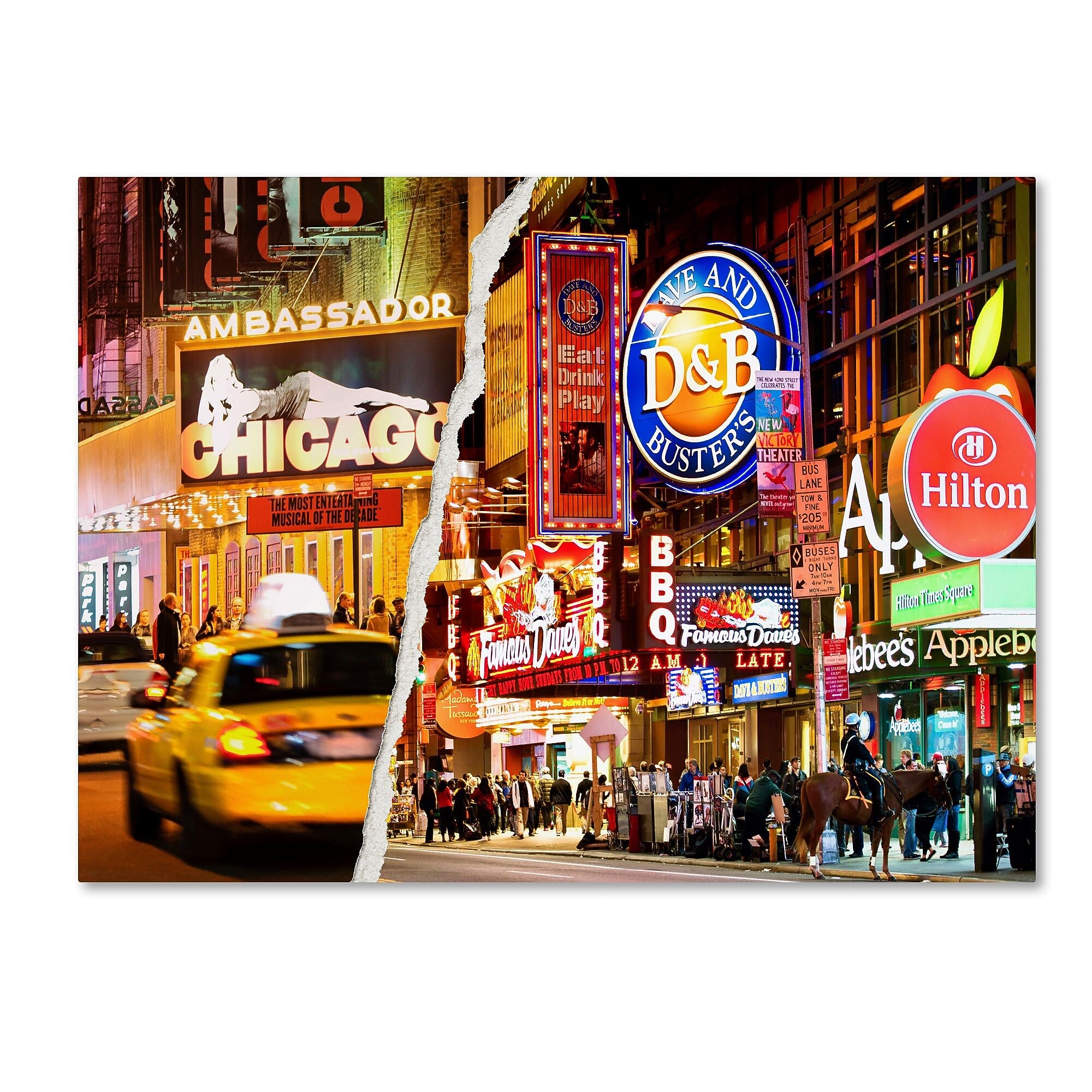 Trademark Fine Art ''Times Square Colours'' by Philippe Hugonnard 14" x 19" Canvas Art (PH0097-C1419GG)
