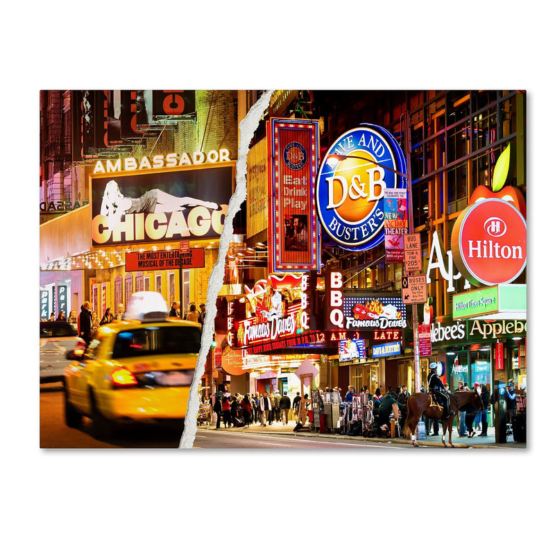Trademark Fine Art ''Times Square Colours'' by Philippe Hugonnard 14" x 19" Canvas Art (PH0097-C1419GG)