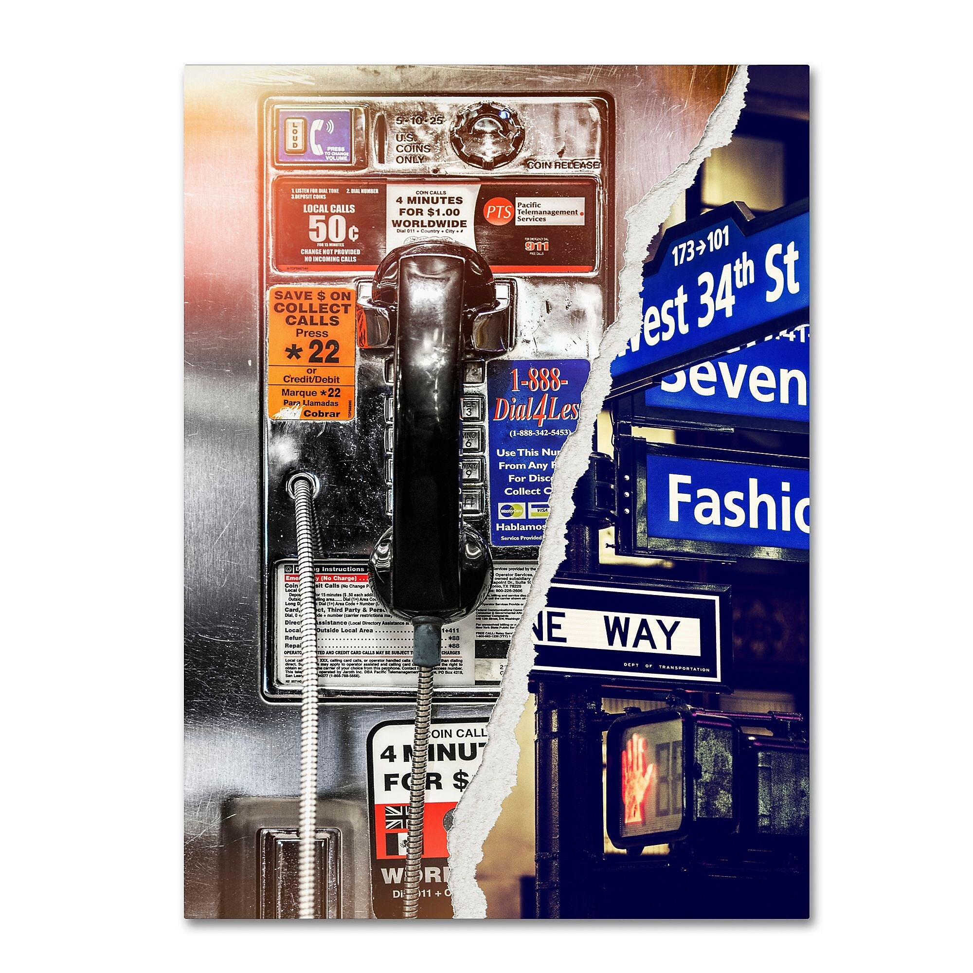 Trademark Fine Art ''Phone me to New York'' by Philippe Hugonnard 18" x 24" Canvas Art (PH0100-C1824GG)