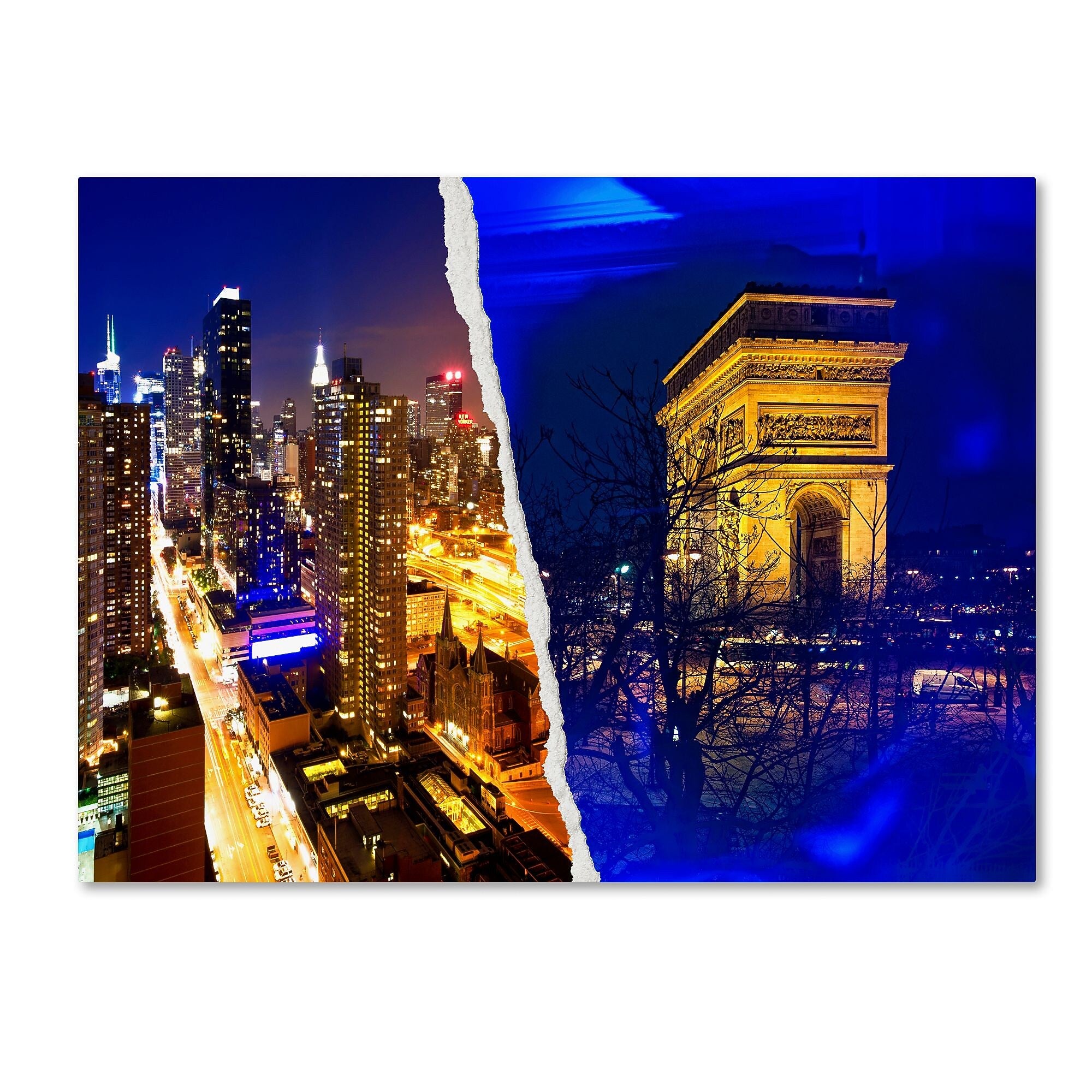 Trademark Fine Art ''Cities at Night'' by Philippe Hugonnard 18" x 24" Canvas Art (PH0110-C1824GG)