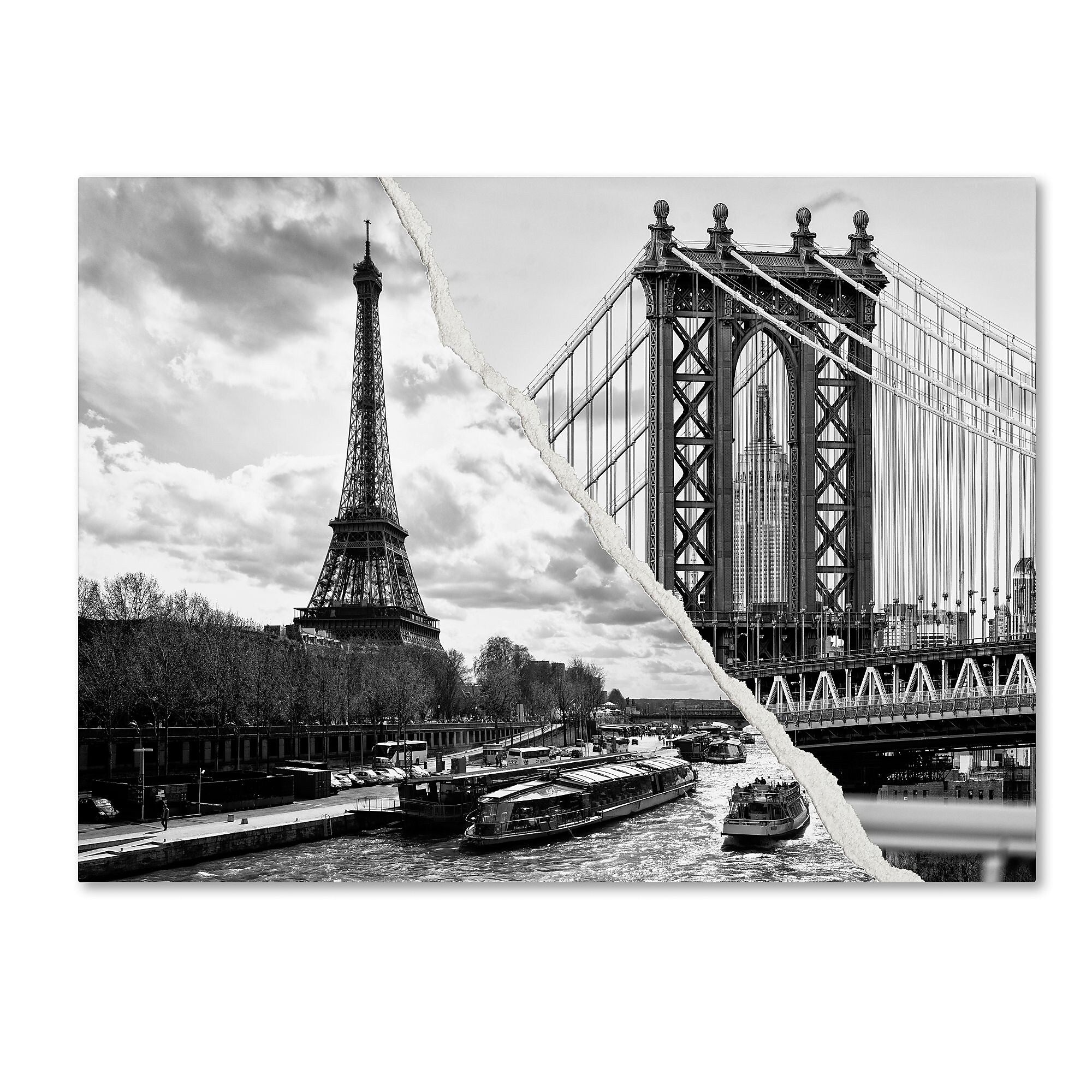 Trademark Fine Art ''Crossing the River'' by Philippe Hugonnard 18" x 24" Canvas Art (PH0115-C1824GG)