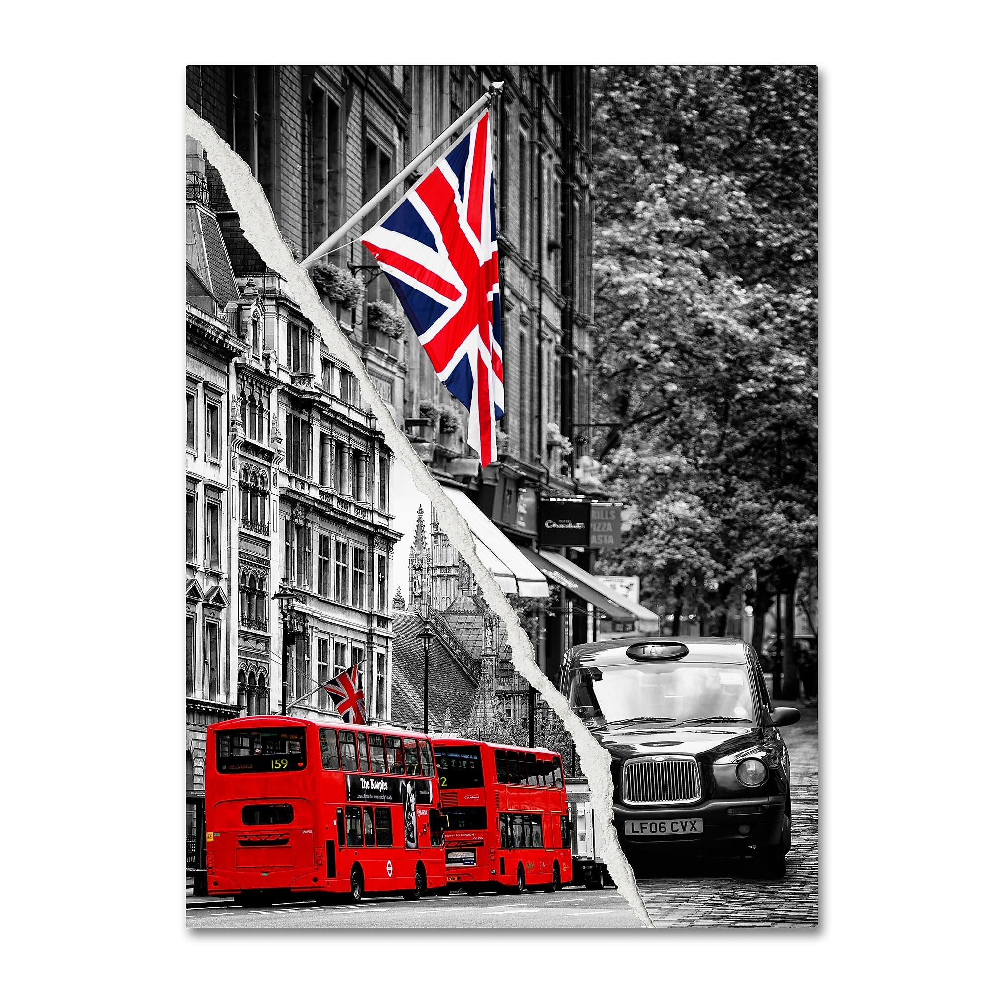 Trademark Fine Art ''London Bus'' by Philippe Hugonnard 18" x 24" Canvas Art (PH0126-C1824GG)