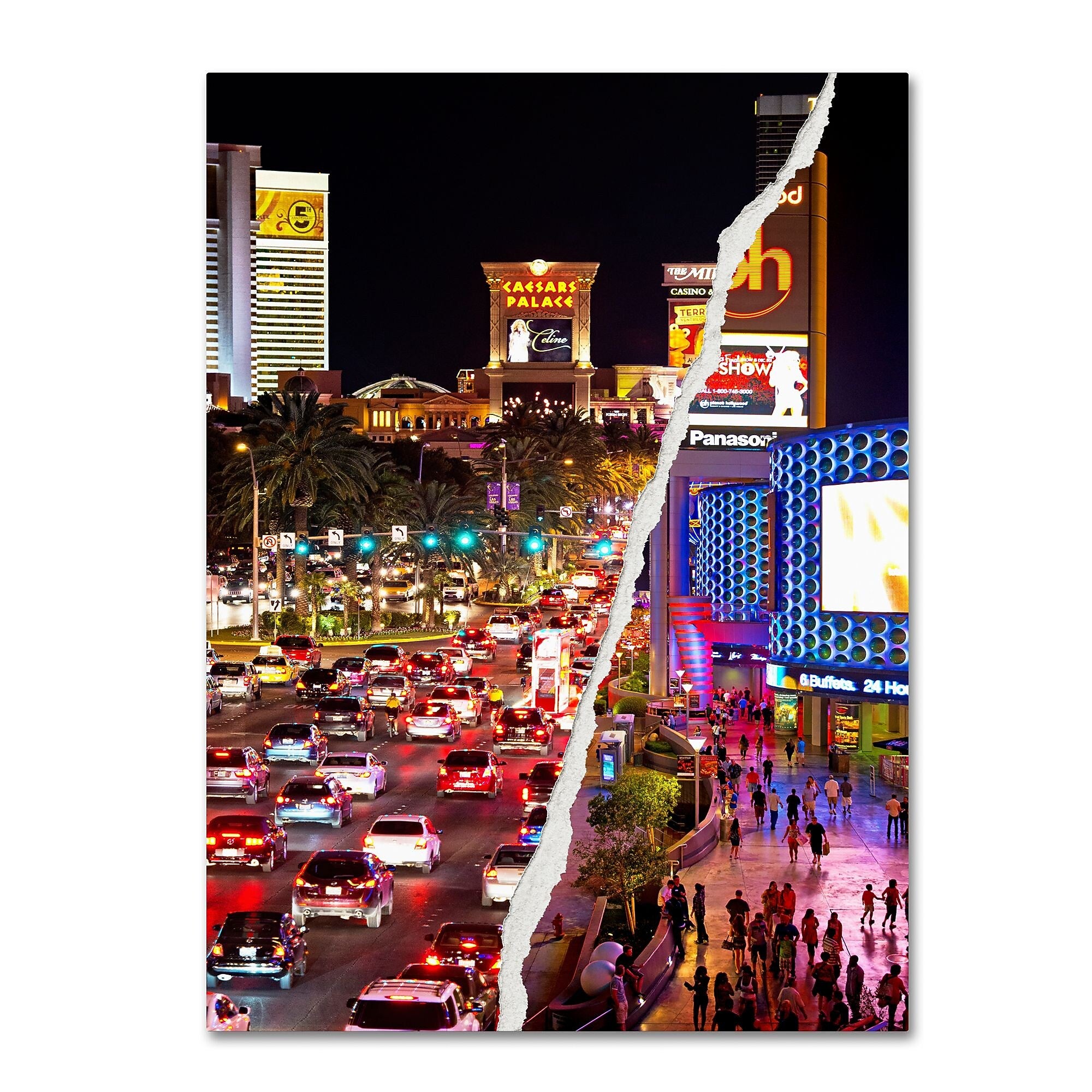 Trademark Fine Art ''The City of Las Vegas'' by Philippe Hugonnard 18" x 24" Canvas Art (PH0129-C1824GG)