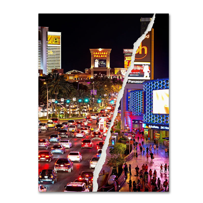 Trademark Fine Art ''The City of Las Vegas'' by Philippe Hugonnard 18" x 24" Canvas Art (PH0129-C1824GG)