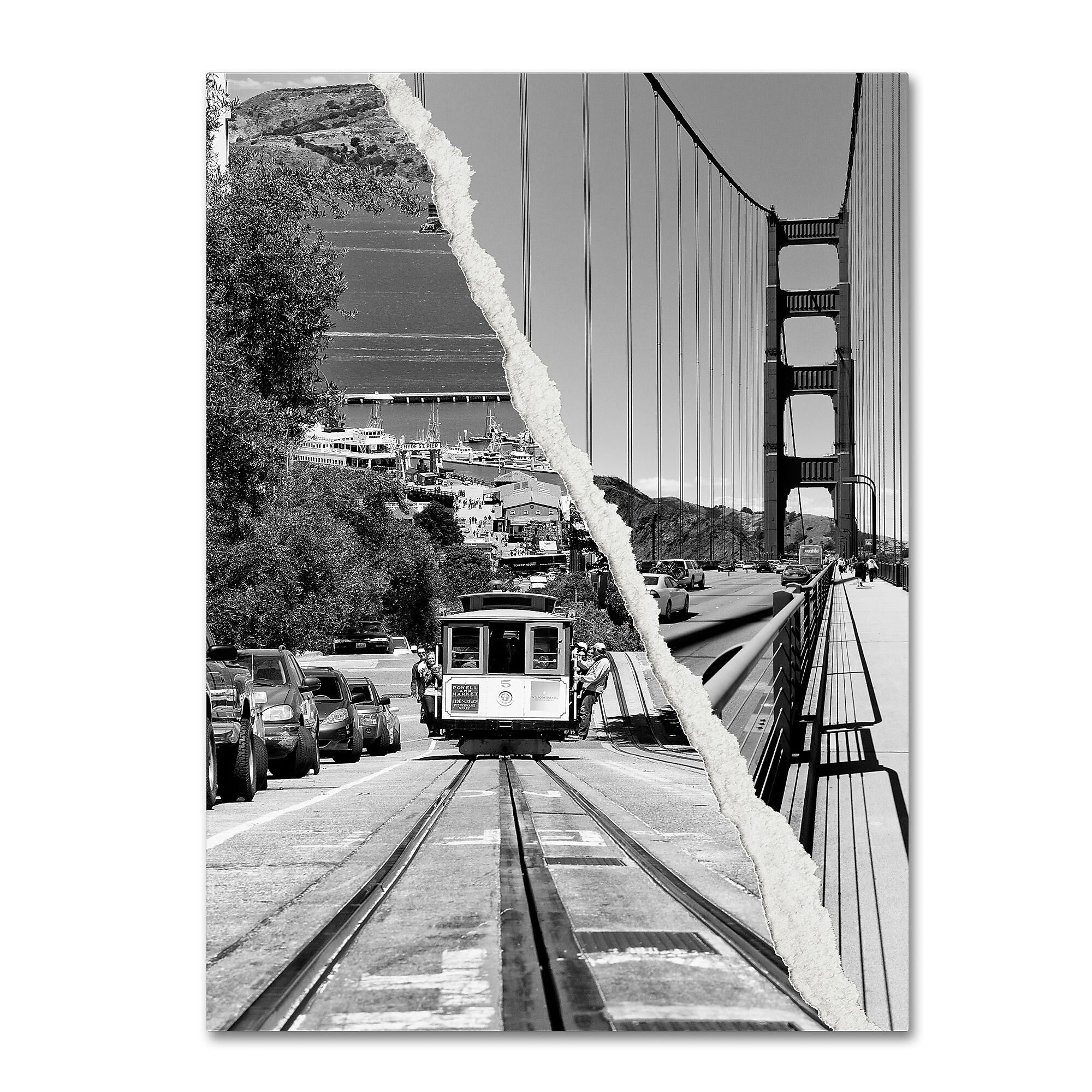 Trademark Fine Art ''San Francisco Cable Car'' by Philippe Hugonnard 14" x 19" Canvas Art (PH0130-C1419GG)