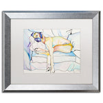 Trademark Fine Art ''Sleeping Beauty'' by Pat Saunders 16" x 20" White Matted Silver Frame (PS076-S1620MF)