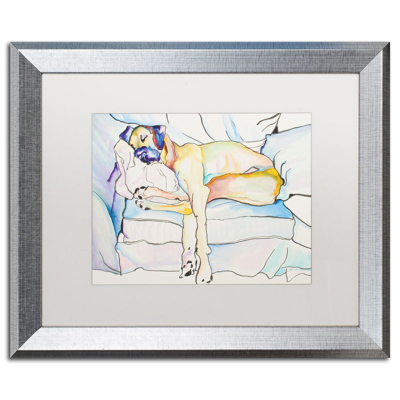 Trademark Fine Art ''Sleeping Beauty'' by Pat Saunders 16" x 20" White Matted Silver Frame (PS076-S1620MF)