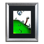 Trademark Fine Art ''Granny Splash II'' by Roderick Stevens 16" x 20" Black Matted Silver Frame (RS020-S1620BMF)
