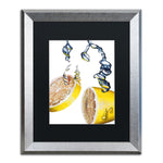 Trademark Fine Art ''Lemon Splash II'' by Roderick Stevens 16" x 20" Black Matted Silver Frame (RS022-S1620BMF)