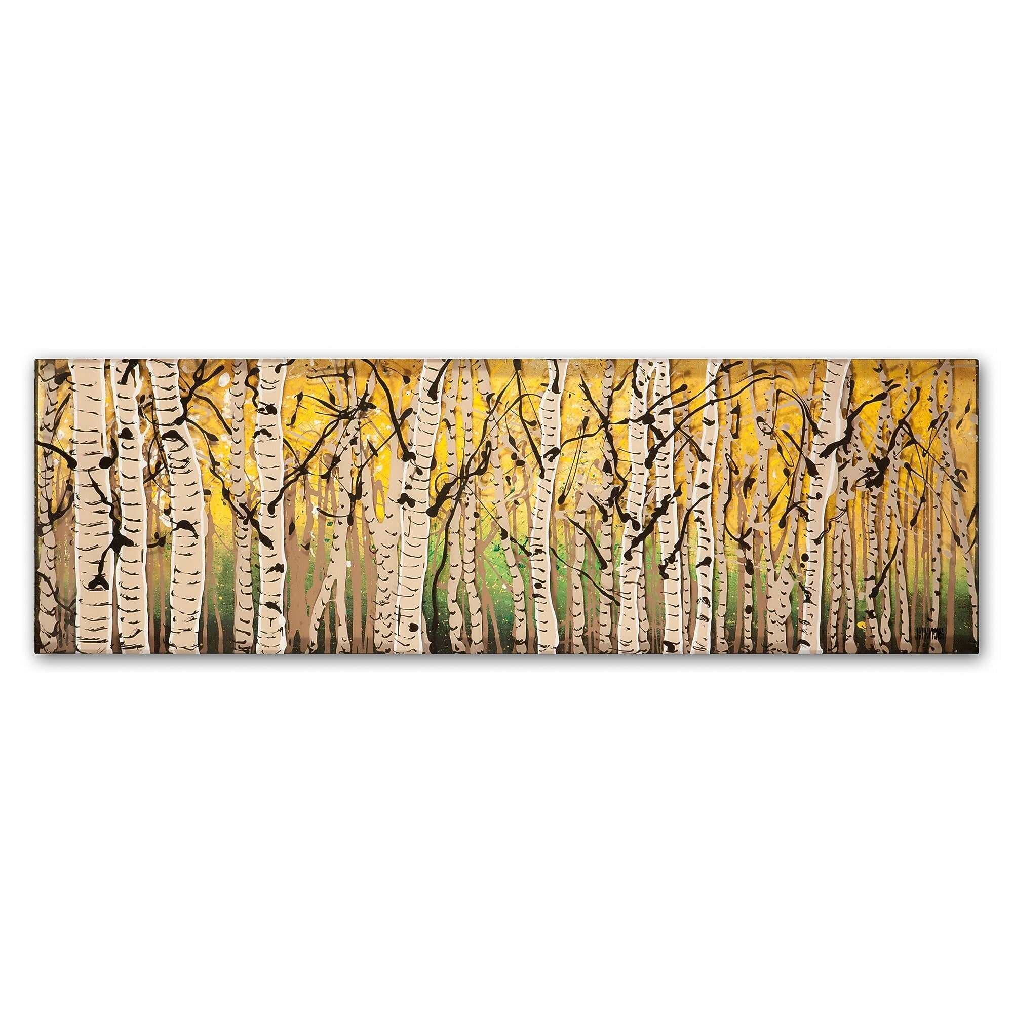 Trademark Fine Art ''PanorAspens Fall Begins'' by Roderick Stevens 6" x 19" Canvas Art (RS1018-C619GG)