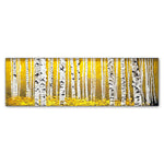 Trademark Fine Art ''PanorAspens Yellow Floor'' by Roderick Stevens 6" x 19" Canvas Art (RS1020-C619GG)