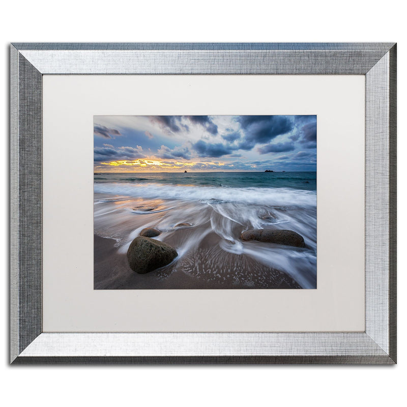 Trademark Fine Art ''The Song of Water'' by Mathieu Rivrin 16" x 20" White Matted Silver Frame (RV0013-S1620MF)