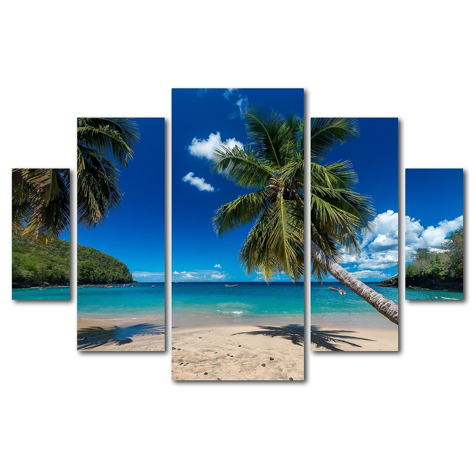 Trademark Fine Art ''Martinique'' by Mathieu Rivrin 3.3' x 4.8' Multi Panel Art Set (RV0020-P5-SET)