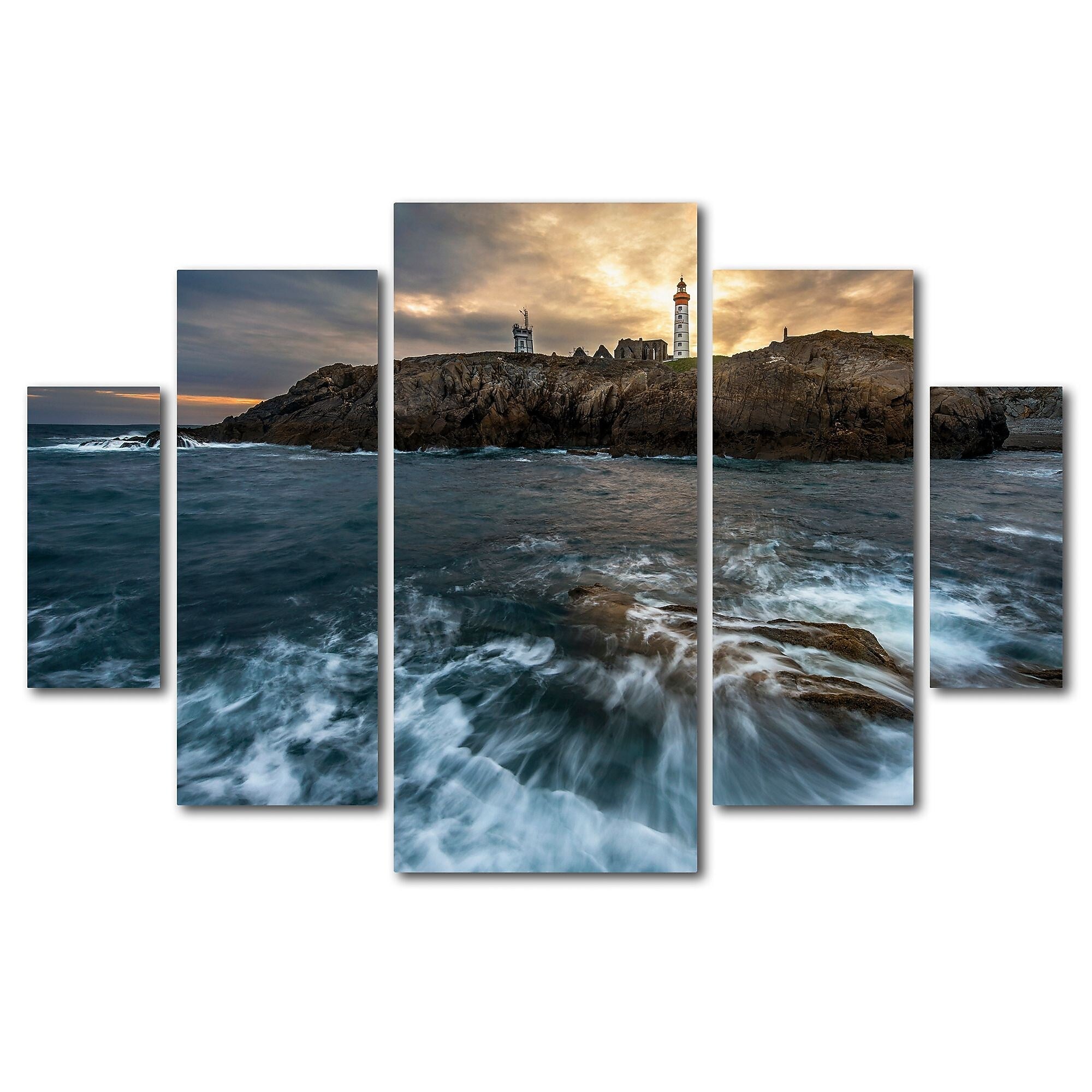 Trademark Fine Art ''The Lighthouse'' by Mathieu Rivrin 3.3' x 4.8' Multi Panel Art Set (RV0029-P5-SET)
