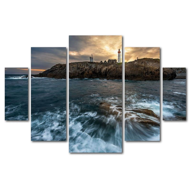 Trademark Fine Art ''The Lighthouse'' by Mathieu Rivrin 3.3' x 4.8' Multi Panel Art Set (RV0029-P5-SET)