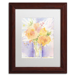 Trademark Fine Art ''Purple Vase Reflection'' by Sheila Golden 11" x 14" White Matted Wood Frame (SG5730-W1114MF)